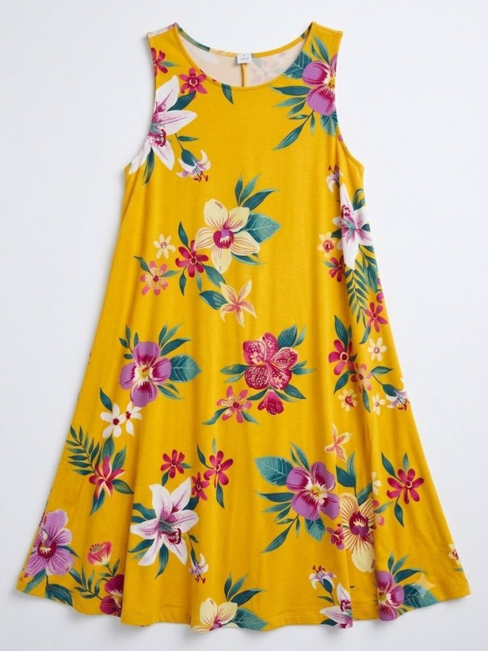 Old Navy Yellow Floral A-Line Mini Dress